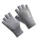 thumbnail image 4 of Hombres Guantes De Seda Helada Verano Protección Solar Antideslizante Pesca Medio Dedo Gris, 4 of 5