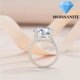 thumbnail image 2 of 10ct 925 Sterling Silver Moissanite Ring - High Quality Engagement and Wedding Jewelry for Women - Perfect for Evening Parties and Gift Giving, 2 of 4