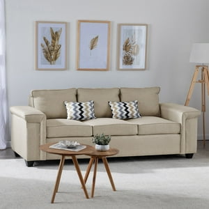 Muebles Cottoni - Sofá 3 Cuerpos Sicilia Tela Beige