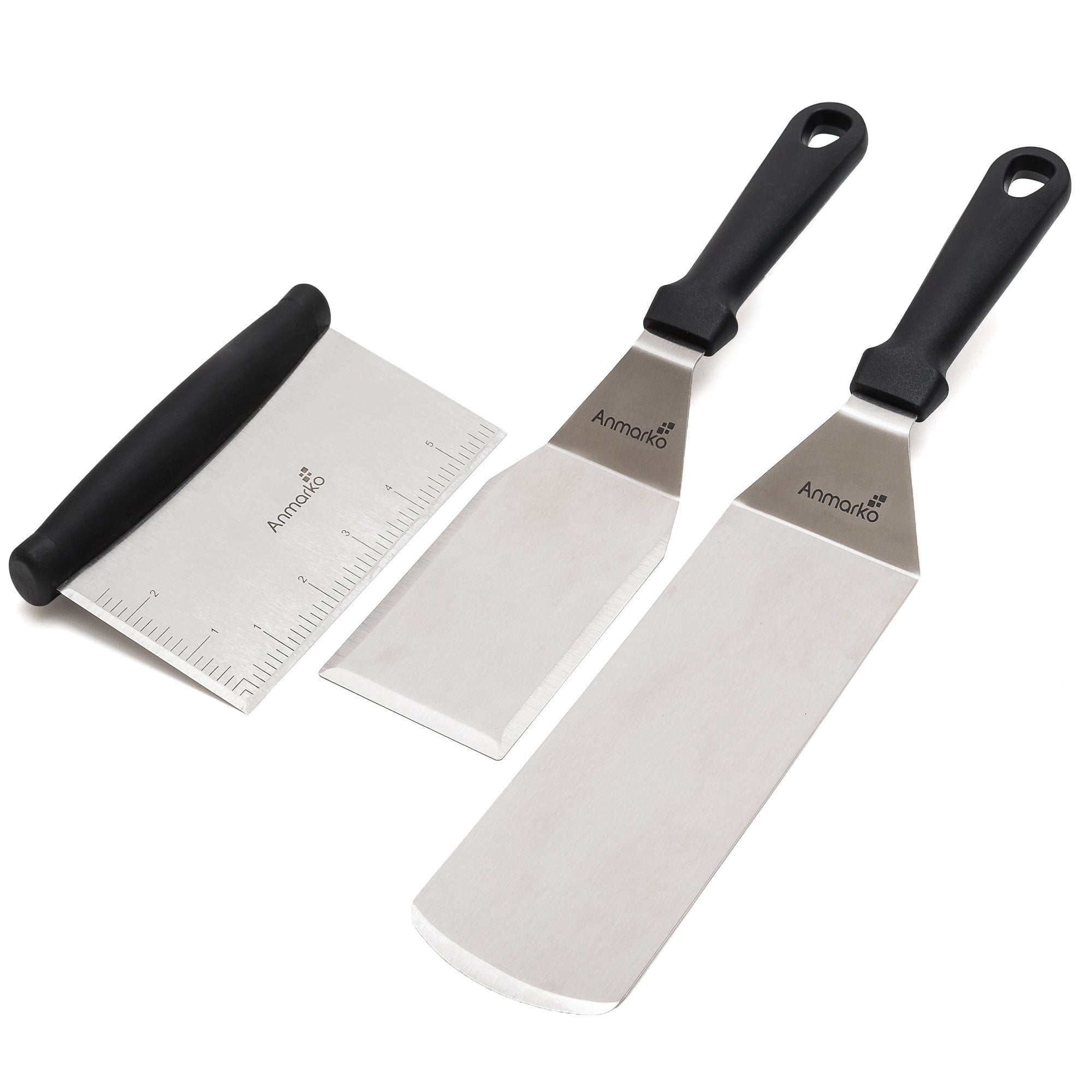 Juego De Espátulas Anmarko De Acero Inoxidable Para Plancha Y Barbacoa