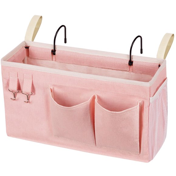 Organizador de Almacenamiento para la Cama Caddy Loghot Rosa 38x13x21 cm