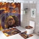 thumbnail image 1 of Jefe en pañales niña blanca-theme 4-Piece Shower Curtain Set with Rugs, Waterproof Bathroom Decor Set Includes Bath Mat, U-Shaped Rug, Toilet Lid Cover and Curtain with Hooks, 1 of 6