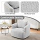 thumbnail image 3 of Silla giratoria de 360°, sofá de silla de acento de 38,2", silla de sofá giratoria tapiceada con almohada para salón, dormitorio, oficina y hotel, 3 of 6