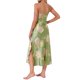 thumbnail image 3 of INSPIRE CHIC Camisón de satén floral para mujer, camisón de tirantes finos, camisón sedoso, vestido de pijama largo M Verde, 3 of 6