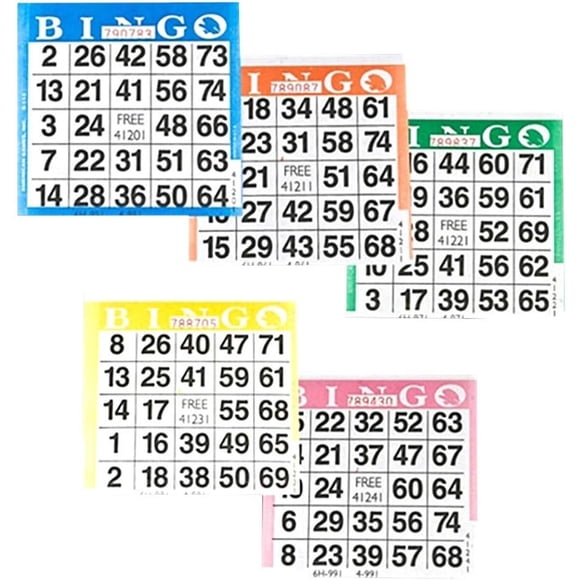 Cartones de Bingo American Games 100 Libros 4 Pulgadas