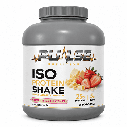 PROTEINA ISO SHAKE 2.KG 66 SERVICIOS FRUTILLA CHOCOLATE BLANCO - PULSE NUTRITION