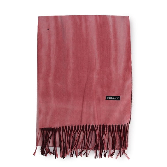 Bufanda Degradada Multicolor Tipo Cashmere Suave Con Flecos Fucsia Talla Única