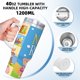 thumbnail image 5 of Rimas Infantiles Vaso aislado de acero inoxidable con asa, diseño temático, regalo para familia, amigos y fans; incluye pajita y encaja en el portavasos estándar, 40 oz, 5 of 6