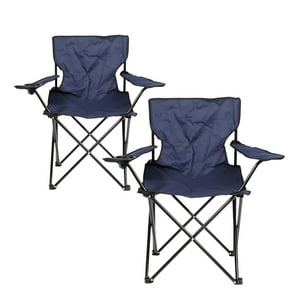 Genérico - Pack X2 Silla Plegable Camping Silla Playa Con Portavasos