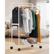 thumbnail image 2 of Organizador Multifuncional Perchero Negro Doble De Ropa Zapatos, 2 of 6