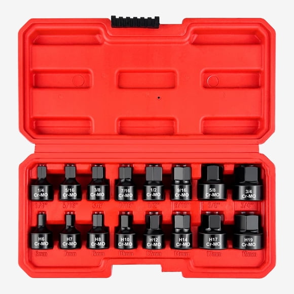 Set de destornilladores hexagonales WETT de 16 piezas Stubby Drive Low Profile