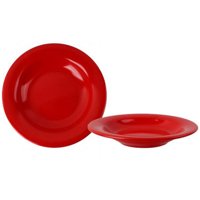 Bonna - Plato Melamina Hondo Grueso Rojo 23 Cm Set 6 Piezas