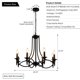 thumbnail image 2 of Candelabro Pretoy de 8 luces en hierro negro 74 cm, 2 of 9