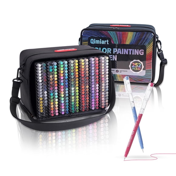 Set de plumas de gel de colores Xipan, 252 piezas, punta fina de 0.6 mm