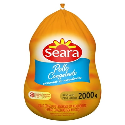 Pollo Entero Sin Menudencias Congelado 2 Kg Seara