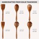 thumbnail image 3 of Zulay Kitchen 6 Piece Teak Wooden Utensil Set, Wooden Spoons, 3 of 3