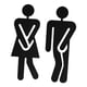 thumbnail image 5 of Letrero De Baño De 15cm Para Hombres Y Mujeres, Letreros De Puerta De Acero Inoxidable Para Centros Comerciales, Color Negro, 5 of 5