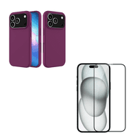Joigo - Carcasa Goma Lamina Vidrio Para Iphone 17 Pro Morado