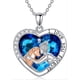 thumbnail image 1 of Collar mujer perro cristal corazón plata 925, 1 of 3