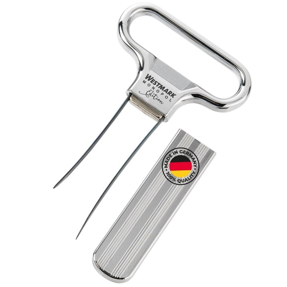Extractor de corcho Monopol Westmark, Alemania, acero de dos puntas con tapa