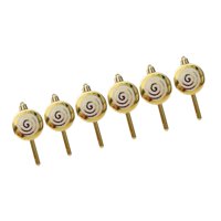 Bothyi - Adornos Navideños De Dulces, Adornos Navideños Para Interior, Patio Trasero, Año Nuevo, Dorado, 6 Uds.