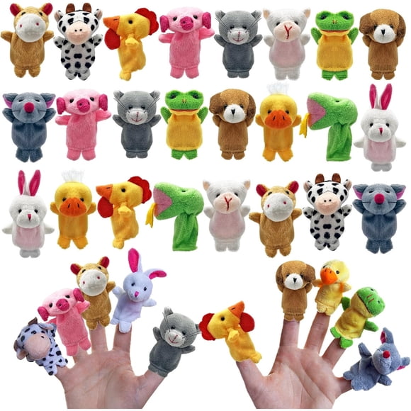 Tateres de Dedo XIPEGPA Set 24 Animales Peluche Mini