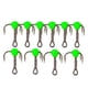 thumbnail image 3 of 10pcs BAIT BASS JIG CABEZA DE PESCA DE PESADA GANCHOS DE TREBLE 17X15X6MM GREEN, 3 of 5