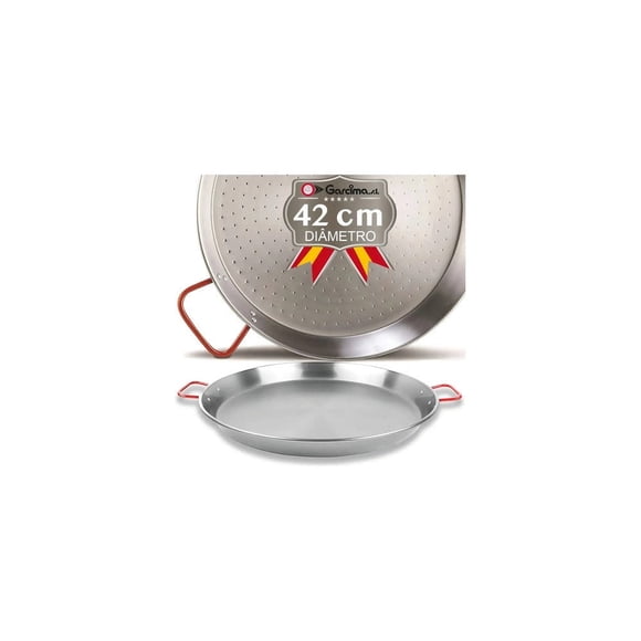 Paellera Pulida La Ideal 42 Cm Garcima 10 Raciones Acero