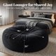 thumbnail image 2 of Silla Puff Codi 183 cm Extra Grande de Espuma Negra, 2 of 7