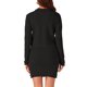 thumbnail image 3 of TRAJE DE 2 PIEZAS INSPIRE CHIC para mujer, chaqueta corta de suéter elástico y conjunto de falda casual S Negro, 3 of 6