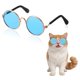 thumbnail image 1 of Uxcell Gafas para Perros, Gafas Retro para Gatos y Perros, Gafas Clásicas de Metal, Disfraz de Cosplay, Accesorios para Fotos, Mini Gafas Lindas, (Redondas, Lente Azul), 1 of 7