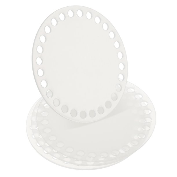 Uxcell Base de Cesta de Crochet de 8 x 8 Pulgadas, 4 Piezas Kit de Suministros para Hacer Bolsos Redondos de Acrílico
