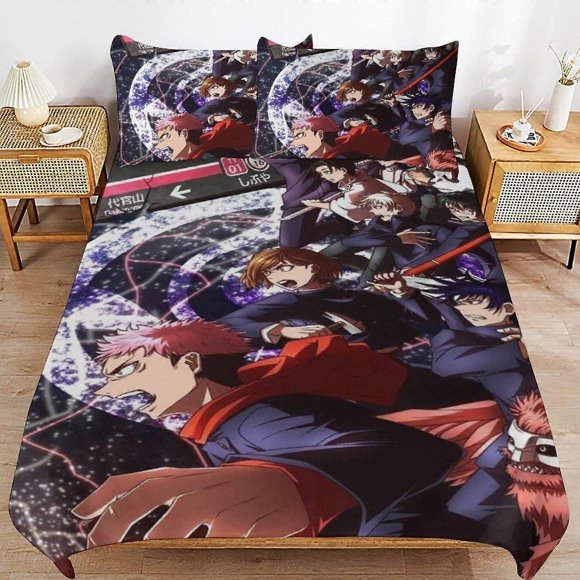 Jujuu isen Bedding Set Duvet Cover Comfortable and Lightweight Cartoon Bedding3 Piece