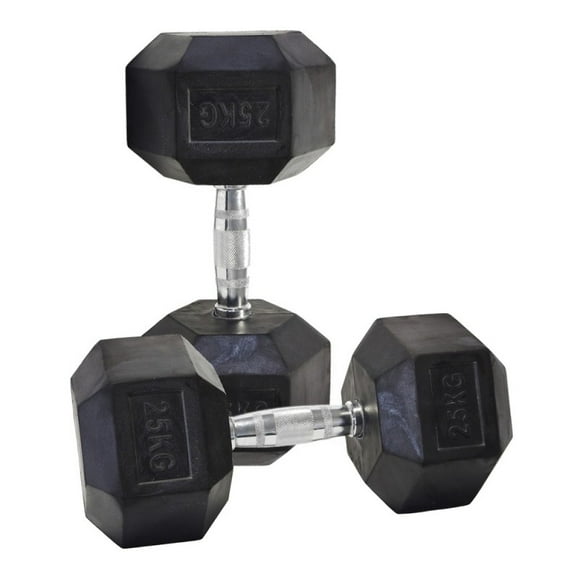 Mancuerna Hexagonal de Caucho 25kg (UNIDAD) | HWM