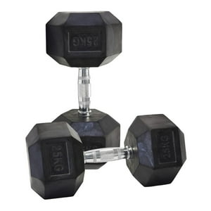 Mancuerna Hexagonal De Caucho 25Kg (Unidad) | Hwm