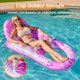 thumbnail image 5 of Hinchable Pool Lounge Float Sloosh para adultos con portavasos, color rosa, 5 of 9