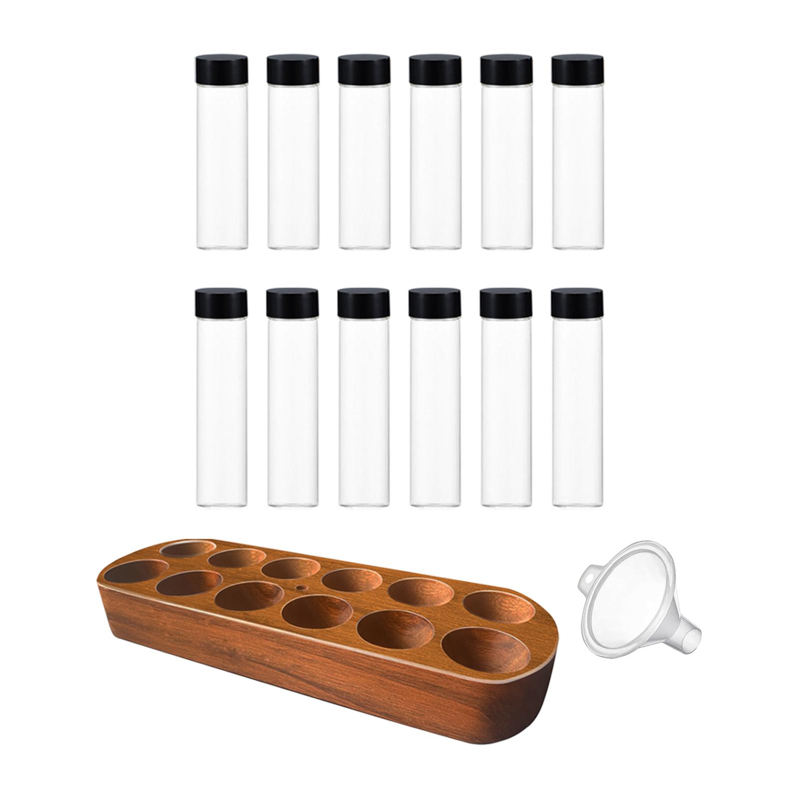 Magideal - Contenedores De Café Con Estante, Tubos De Almacenamiento De Granos De Café De Una Sola Porción Con Soporte De Exhibición Y Tapas, Tarro De Café En