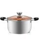 thumbnail image 1 of Olla de acero inoxidable P&P CHEF de 4 L con tapa, 1 of 6