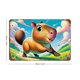 thumbnail image 2 of Capibara Cartel Metálico, Decoración de Pared de Cartel Metálico Personalizado para Regalos de Fans, Amigos, Familia y Amantes 30*40cm, 2 of 6
