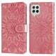 thumbnail image 1 of Funda tipo cartera FOXDOCK para Samsung Galaxy A22 4G , diseño girasol en relieve, cuero PU, cierre magnético, soporte y tarjetero, 1 of 5