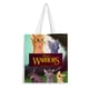 thumbnail image 1 of Warriors Cats Bolso de tela con estampado de lienzo para mujer, bolsa de compras reutilizable y estética, con cremallera interior, regalo para mujer,38*45cm., 1 of 6