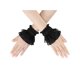 thumbnail image 1 of Guantes sin dedos de encaje para mujer INSPIRE CHIC, longitud de muñeca, elegantes guantes florales con volantes blancos para bodas, guantes de fiesta nupcial Negro (Con elasticidad), 1 of 6