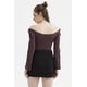 thumbnail image 3 of Polera Mujer Bardot Hombros Chocolate, 3 of 4