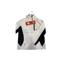 Genérico - Chaqueta Cortaviento Deportiva Ultra Liviana Micropolar Blanco, Talla Xxl