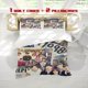 thumbnail image 1 of 3pcs Please Answer 1988 Character Splicing Pattern Printing Three Piece bedding Soft Duvet Cover And Two Pillowcases, 1 of 5