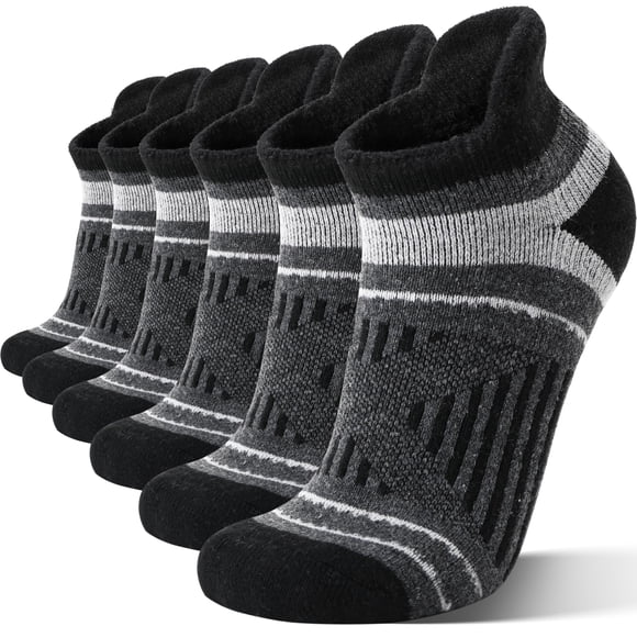 Calcetines de senderismo EBMORE de lana merino con compresión para invierno, 6 pares