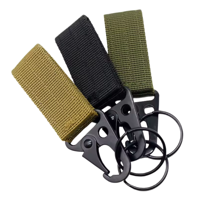 Genérico - Llavero Mosqueton Táctico Militar Sist Molle Velcro