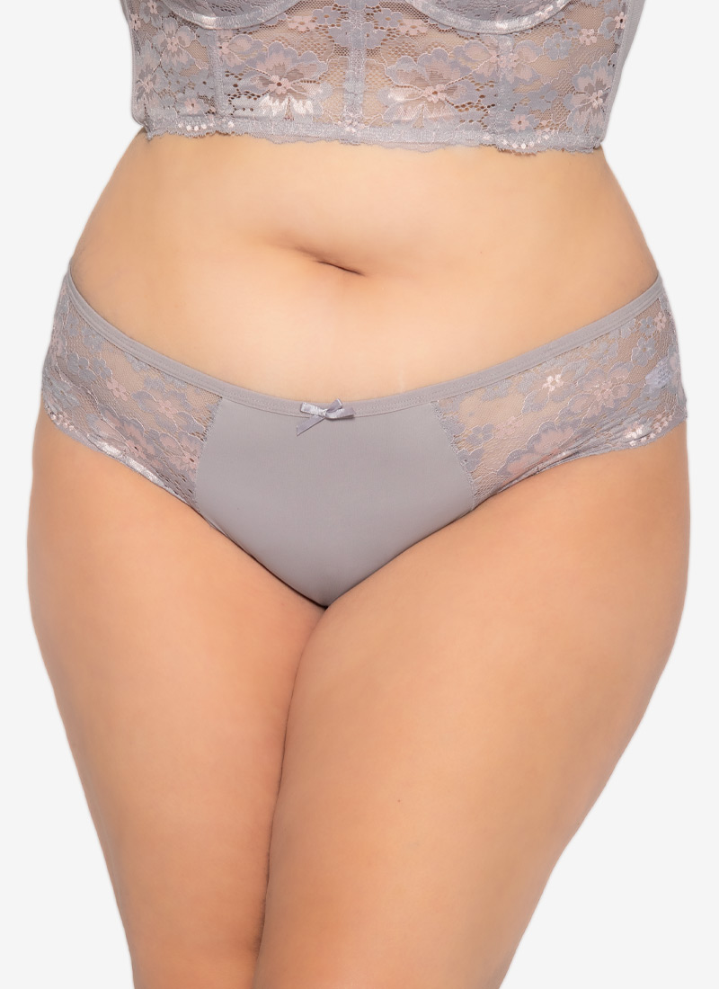 Lady Genny - Cuadro Encaje Floreado Y Microfibra