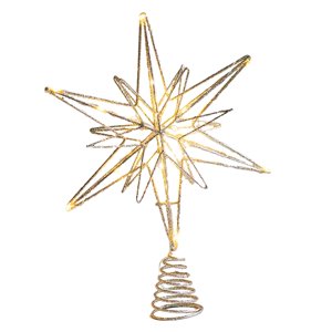 Bothyi - Decoración Colgante Iluminada Para La Copa Del Árbol De Navidad, Estrella De Temporada, Decoración Para La Copa Del Árbol, Champán