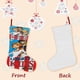thumbnail image 3 of Los Niños de la Libertad Tema: Calcetines de Navidad, fino lino blanco para colgar en escaleras y chimenea, decoración navideña para el hogar, regalo de Navidad. 45cm × 32cm, 3 of 5